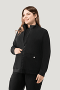 Women's Scrub Jacket Black - Vaayu Scrubs 