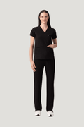 Prana Three Pocket Top Black - Vaayu Scrubs 