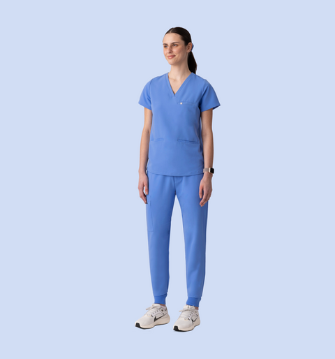 Prana Three Pocket Top Ceil Blue