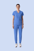 Prana Three Pocket Top Ceil Blue - Vaayu Scrubs 