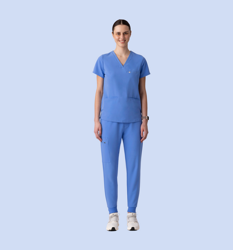 Prana Three Pocket Top Ceil Blue