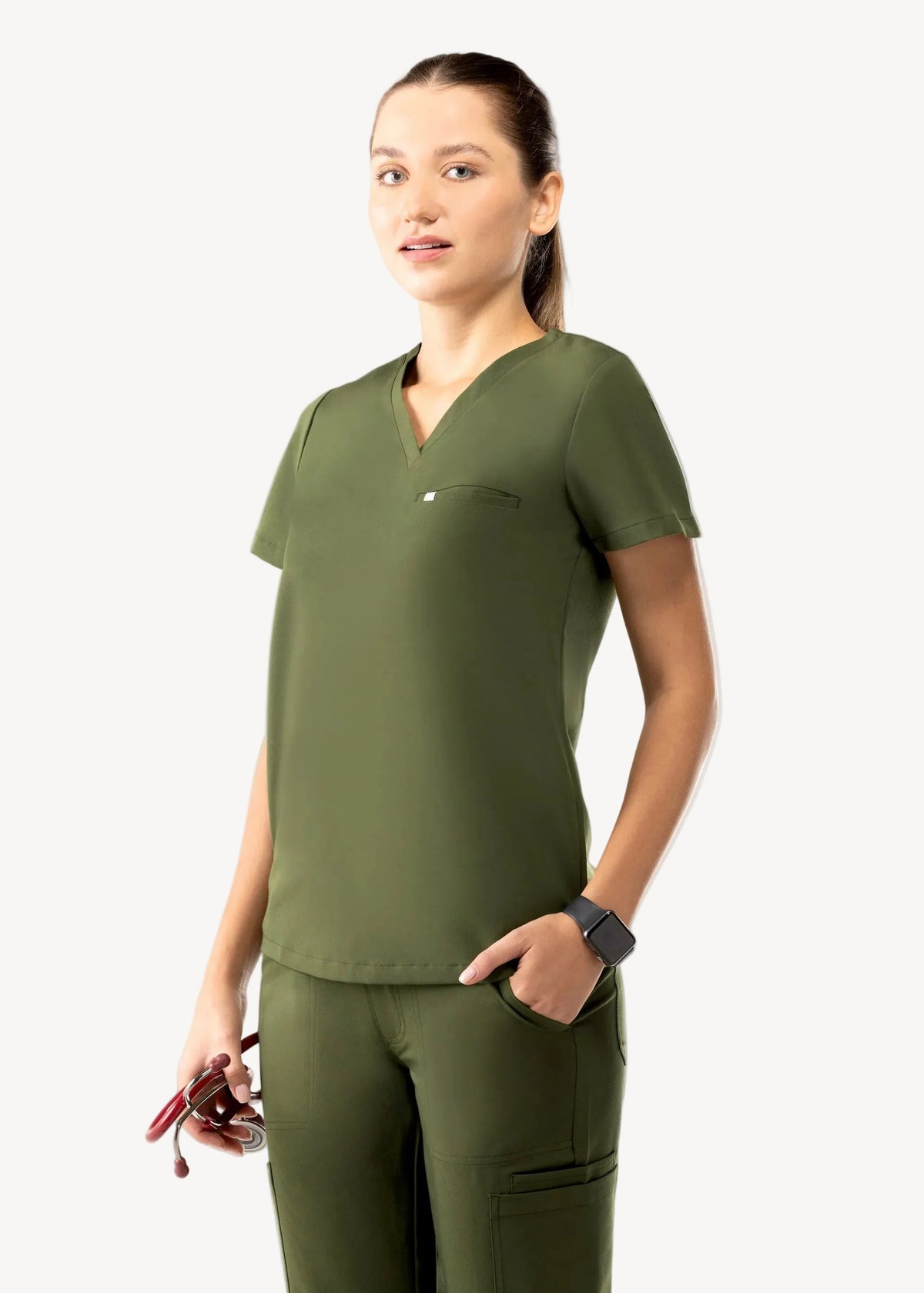 Aura One Pocket Top Olive