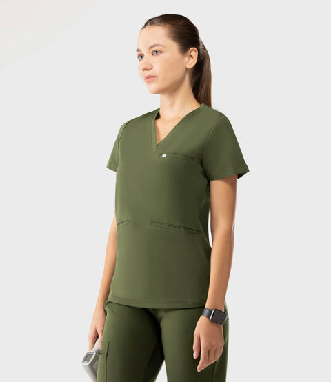 Prana Three Pocket Top Olive