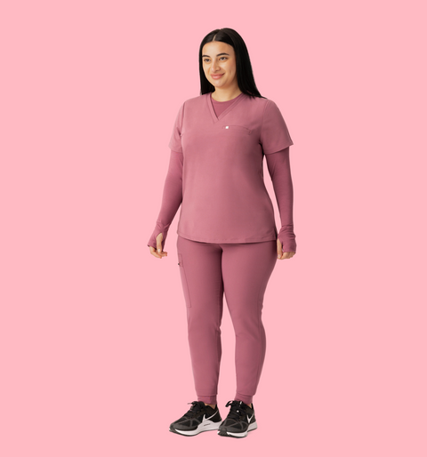 Aura One Pocket Top Mauve