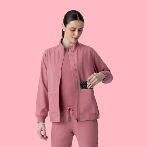 Women's Scrub Jacket Mauve