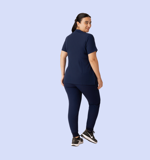 Halo Two Pocket Slim Top Navy