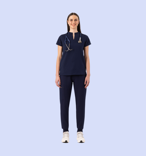 Halo Two Pocket Slim Top Navy