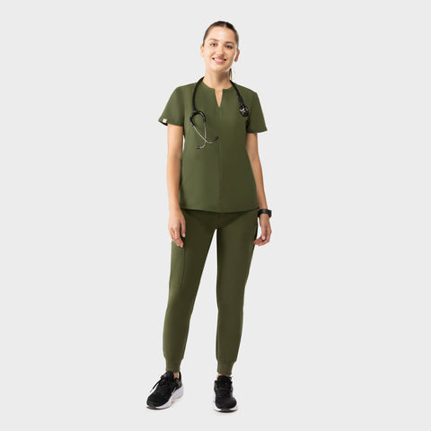 Halo Two Pocket Top Olive