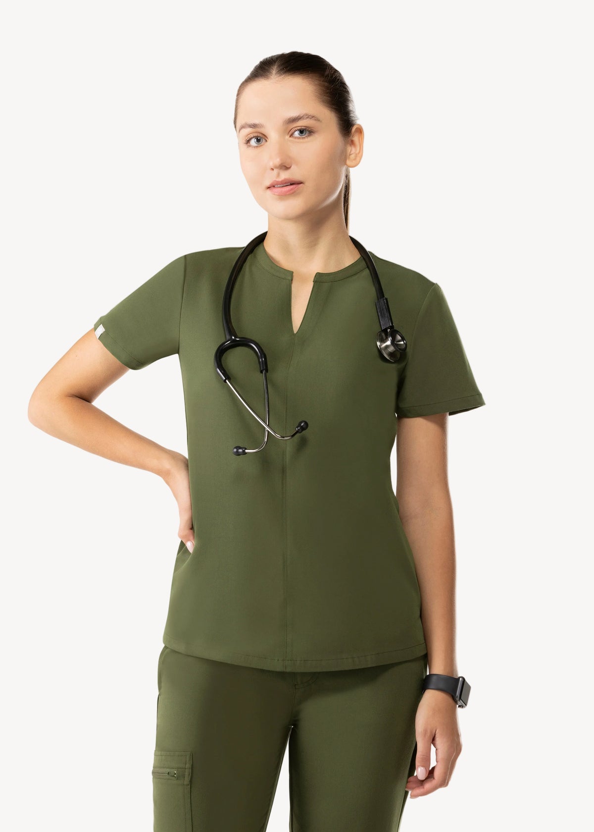 Halo Two Pocket Top Olive