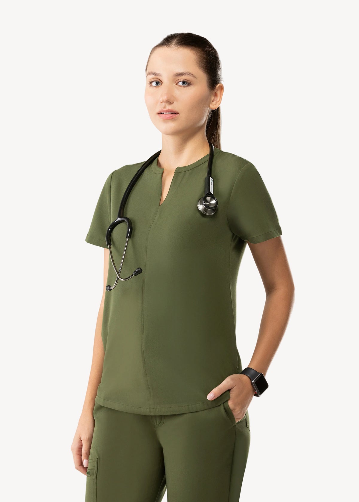 Halo Two Pocket Top Olive