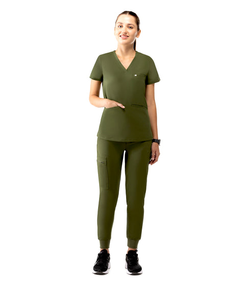 High Waist Joggers Olive