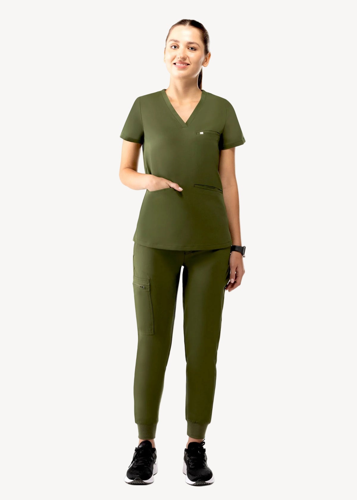 High Waist Joggers Olive
