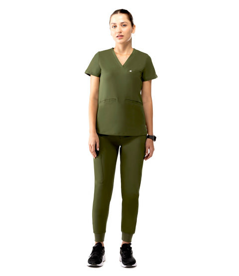 High Waist Joggers Olive