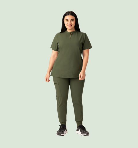 Halo Two Pocket Slim Top Olive