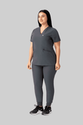 Prana Three Pocket Top Pewter - Vaayu Scrubs 