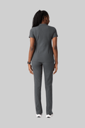 Halo Two Pocket Slim Top Pewter - Vaayu Scrubs 
