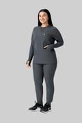 Prana Three Pocket Top Pewter - Vaayu Scrubs 