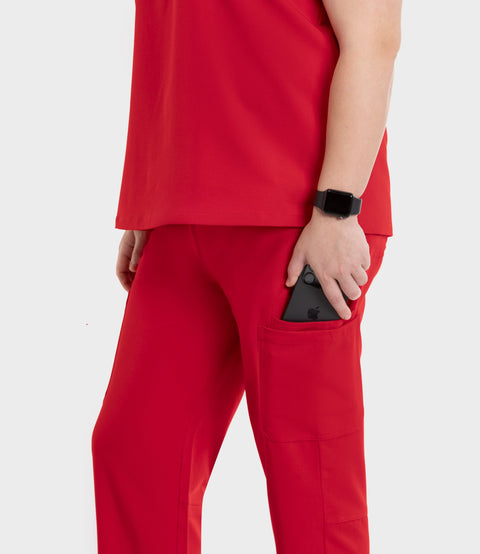 Women's Cargo Pants Red