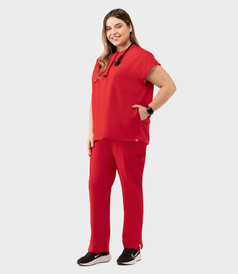 Women's Cargo Pants Red