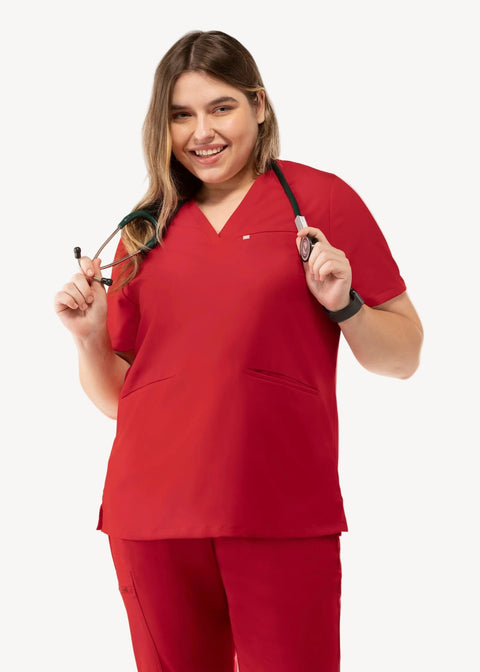 Prana Three Pocket Top Red