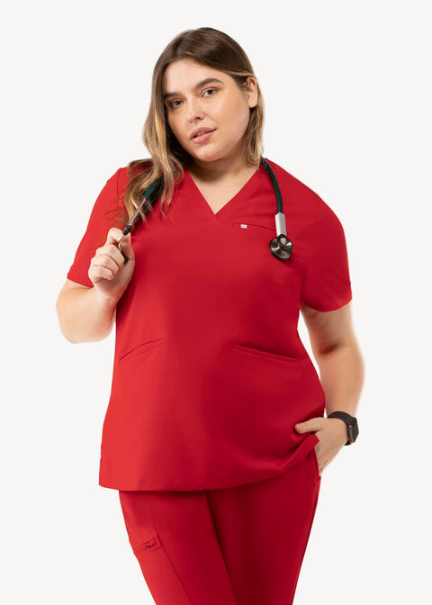 Prana Three Pocket Top Red