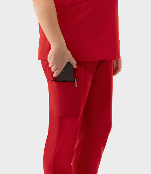 Women's High Waist Joggers Red