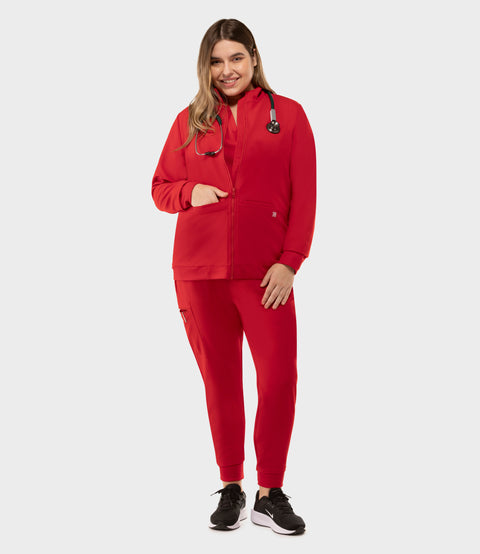 Women's Scrub Jacket Red