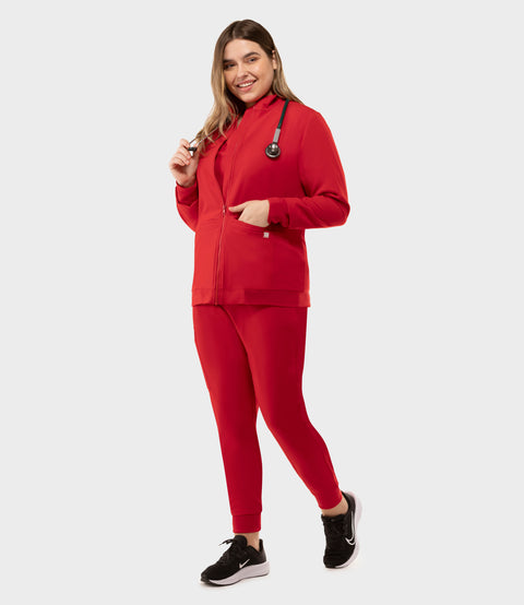 Women's Scrub Jacket Red