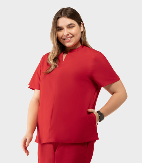 Halo Two Pocket Slim Top Red