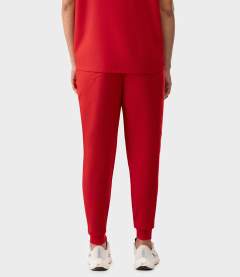 Women's High Waist Joggers Red