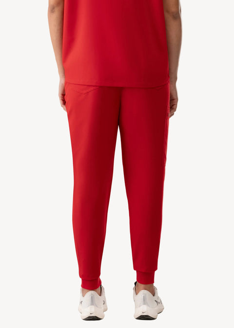 High Waist Joggers Red