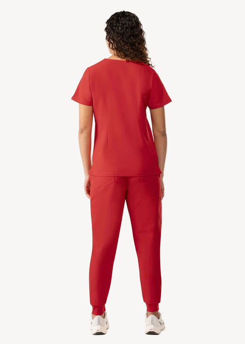 High Waist Joggers Red