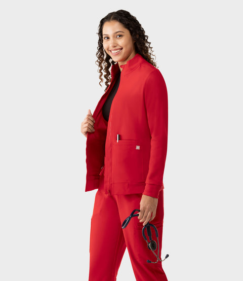 Women's Scrub Jacket Red