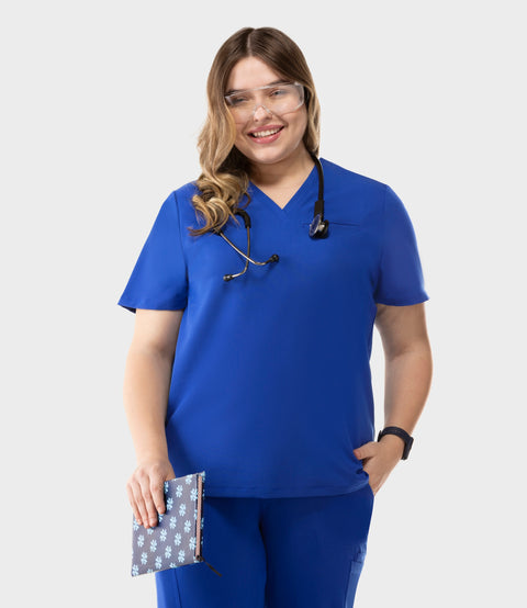 Aura One Pocket Top Royal Blue