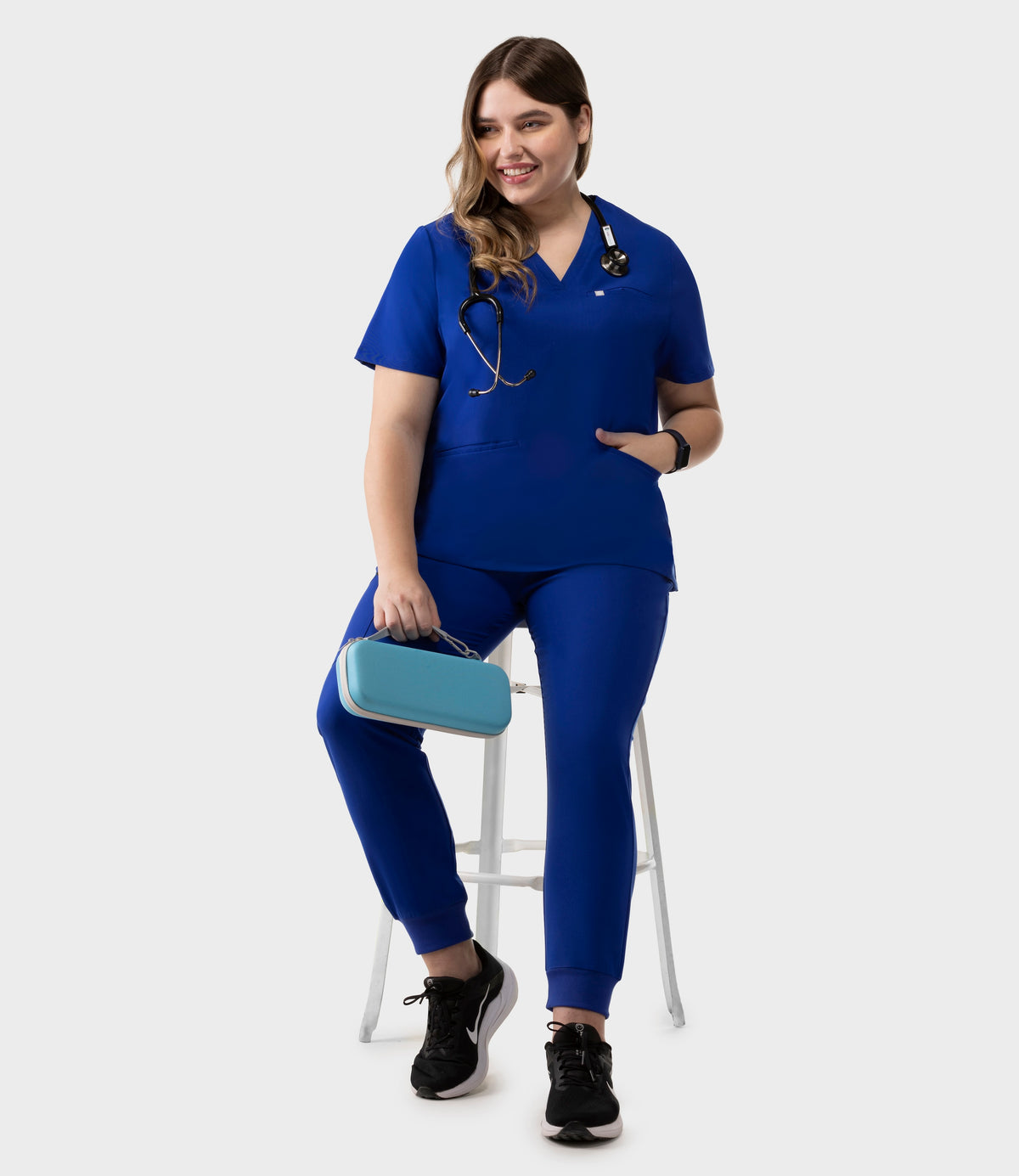 High Waist Joggers Royal Blue