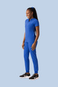 Halo Two Pocket Slim Top Royal Blue - Vaayu Scrubs 