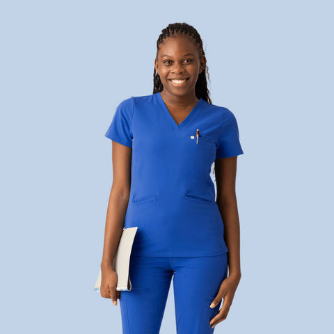 Prana Three Pocket Top Royal Blue