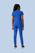 Halo Two Pocket Slim Top Royal Blue - Vaayu Scrubs 