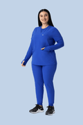 Prana Three Pocket Top Royal Blue - Vaayu Scrubs 
