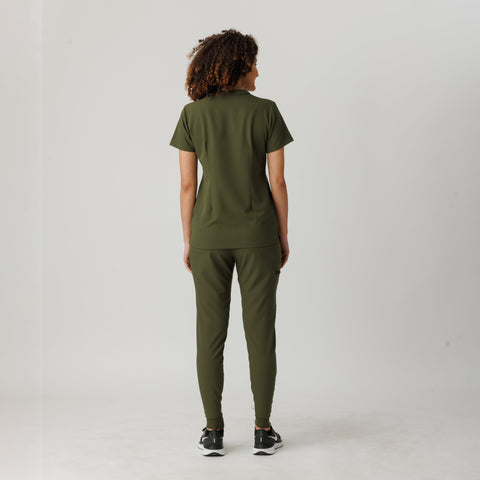 Halo Two Pocket Top Olive