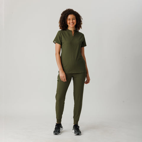 Halo Two Pocket Top Olive