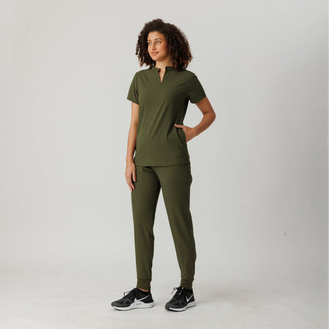 Halo Two Pocket Top Olive