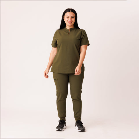 Halo Two Pocket Top Olive