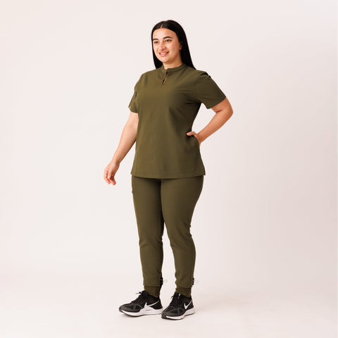 Halo Two Pocket Top Olive