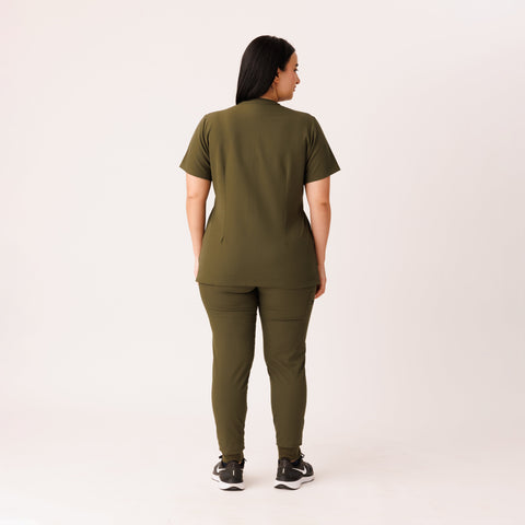 Halo Two Pocket Top Olive