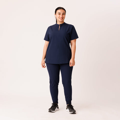Halo Two Pocket Top Navy