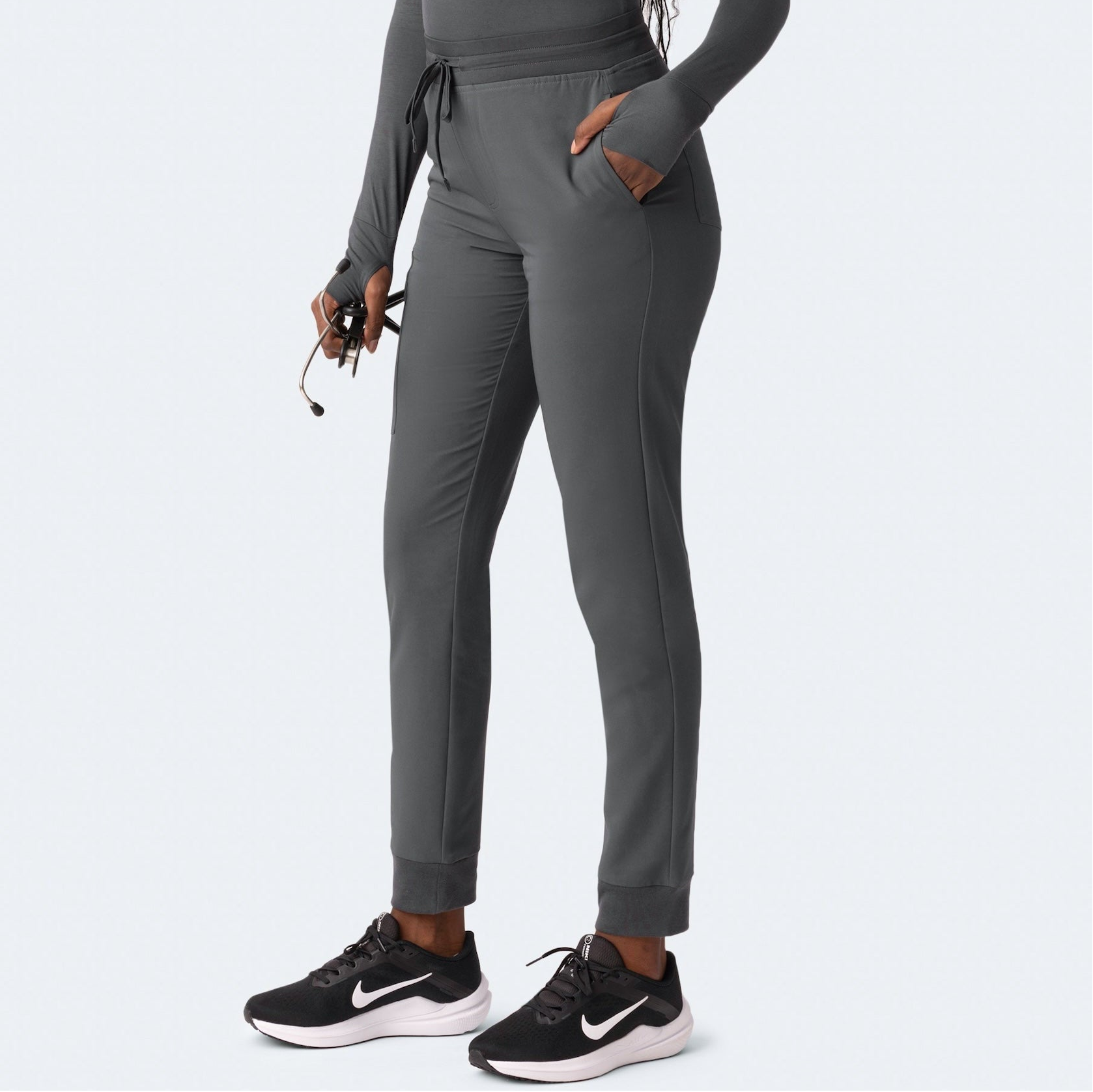 High Waist Joggers Pewter