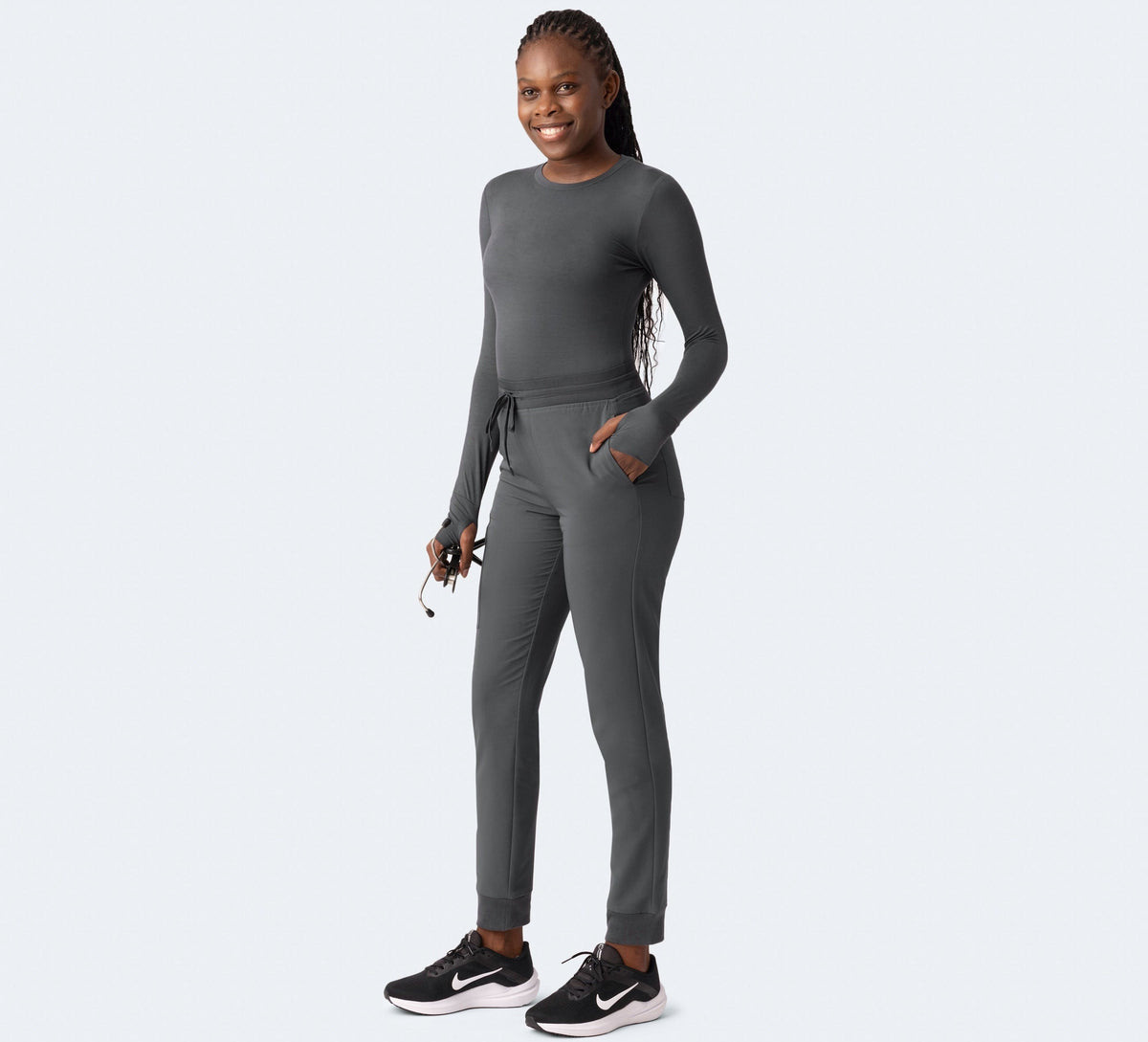 High Waist Joggers Pewter