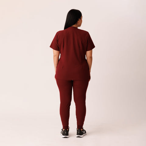 Halo Two Pocket Top Burgundy