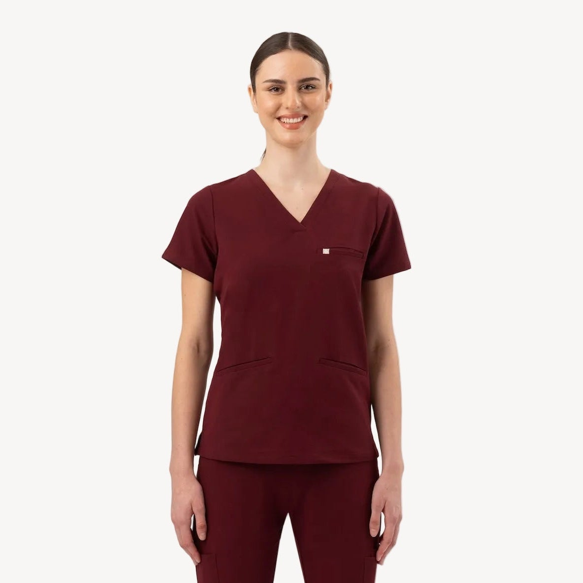 Prana Three Pocket Top Burgundy